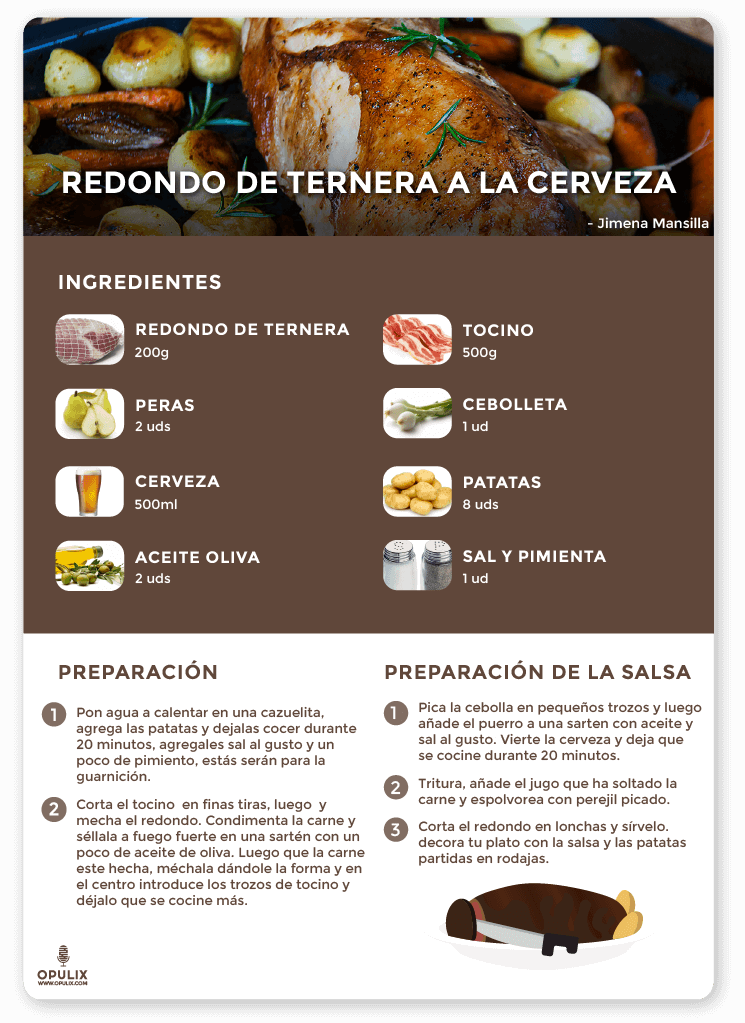 Redondo de ternera a la cerveza Redondo de ternera a la cerveza